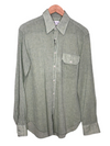 One Pocket Shirt Green Cotton Linen