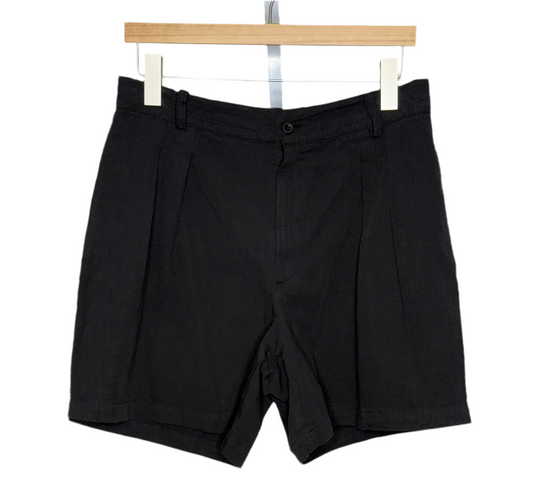 Gallo Short Prato Black Cotton Linen