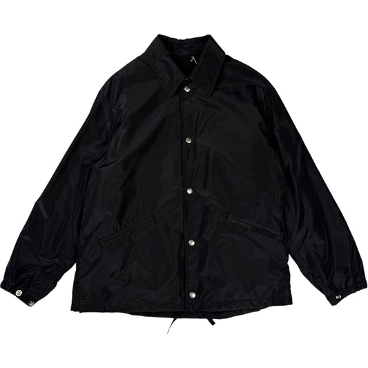 Silk Poly Coach Jacket Black