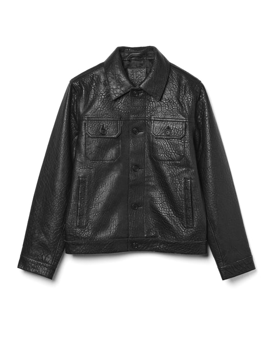 Trucker Jacket Lambskin Black