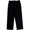 Wide Pleated Suit Trouser Black Cotton