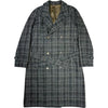Grandad Coat Harris Tweed Grey Windowpane Check