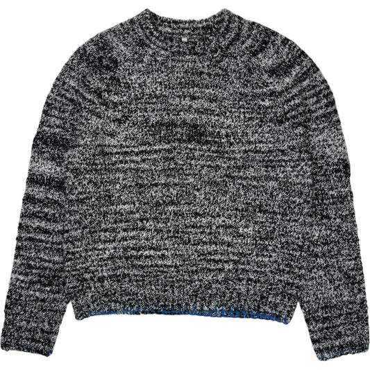 Fredrik Contrast Sweater Antracite Mouline