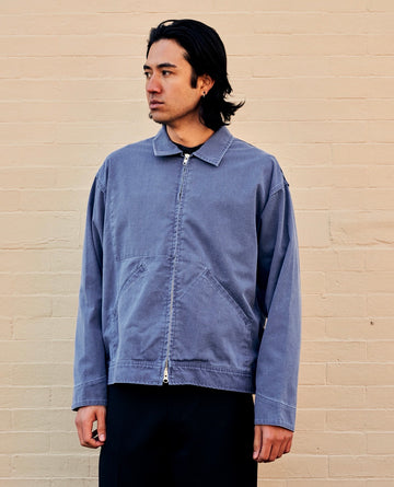 Mechanic Jacket Blue 7oz Stone Washed Cotton Cadet Cloth