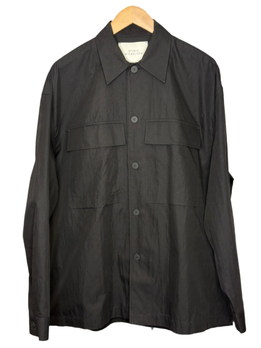 Landi Sporty Cotton Black Overshirt