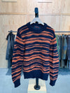 Cueva x Doppiaa FW24 Collaboration Round Neck Black Orange Stripe