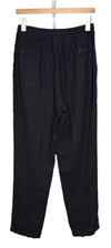 Mattia Straight Leg Pant Linen Navy