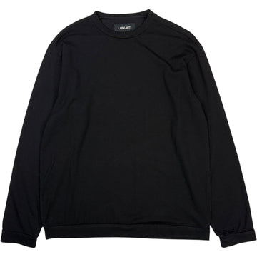 Long Sleeve Wool T-Shirt Black