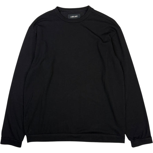Long Sleeve Wool T-Shirt Black