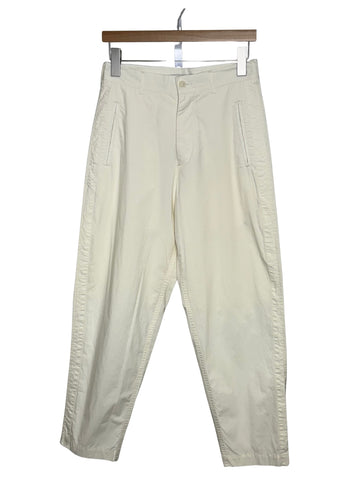 Babe Ruth Trouser Garment Dyed Cotton Poplin Off White