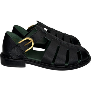 Fisherman Sandal Black Leather