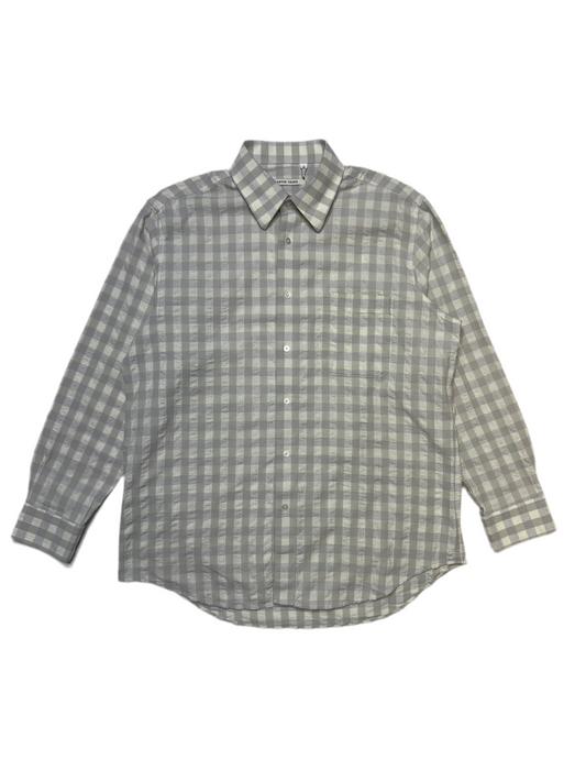 Hugo Cotton Shirt Cream Dove Check
