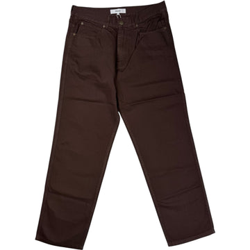 Coarse Trousers Cotton Twill Brown