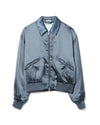 Aces Satin Club Jacket Viscose Gray
