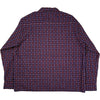 Raw Hem Overshirt Loose Weave Plaid Navy