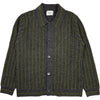 Darren Polo Cardigan Grey Melange Wool Blend