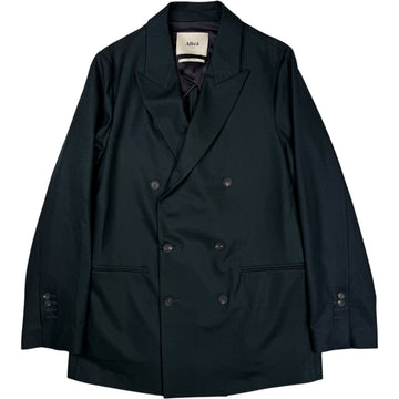 Petrol Green Double Breasted Blazer Tech Wool