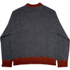 Alpaca Crewneck Sweater Grey Burnt Orange