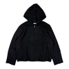 Wool Zip Hoodie Black