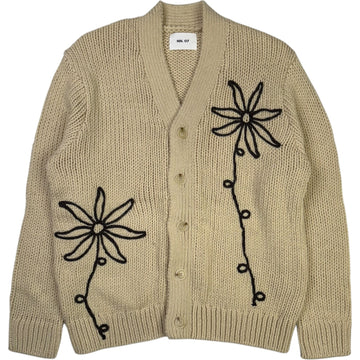 Mika Flower Cardigan Ecru