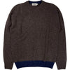 Crewneck Brushed Wool Sweater Brown Navy