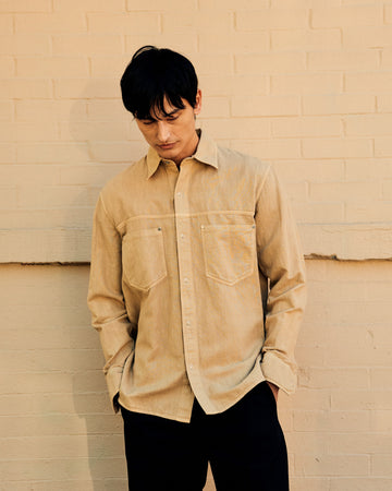 Sandell Cotton-Linen Overshirt Beige