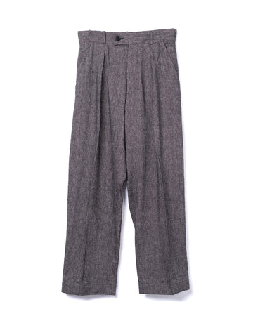 Silas Trouser Linen Silk Speckled Black