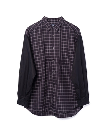 B021 Shirt Cotton Black Off White