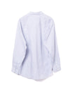 Zip Front Shirt Cotton White Navy