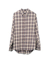 Chisholm Shirt Viscose Ivory Espresso Check