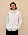 Business Shirt White Blue Stripe