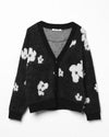 Justus Cardigan Mohair Blend Black Floral