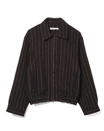 Ares Blouson Wool Blend Brown Stripe
