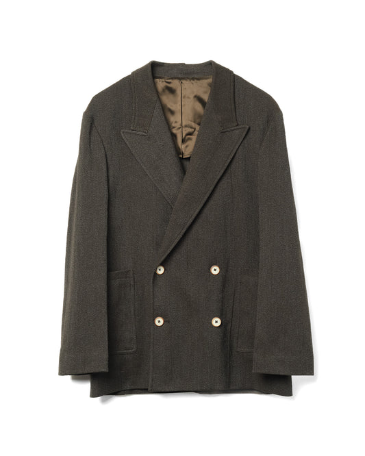 Enea Blazer Cotton Blend Moss Brown