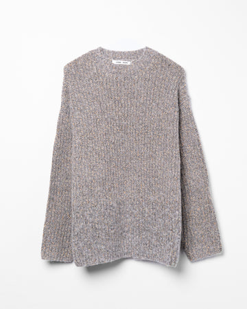 Cooper Sweater Cotton Blend Melange Grey