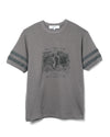 Mermaid Ringer T-Shirt Cotton Charcoal