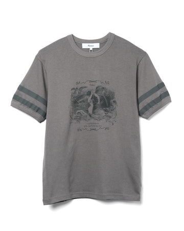 Mermaid Ringer T-Shirt Cotton Charcoal