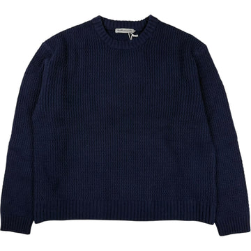 Flint Round Neck Sweater Wool Blend Navy