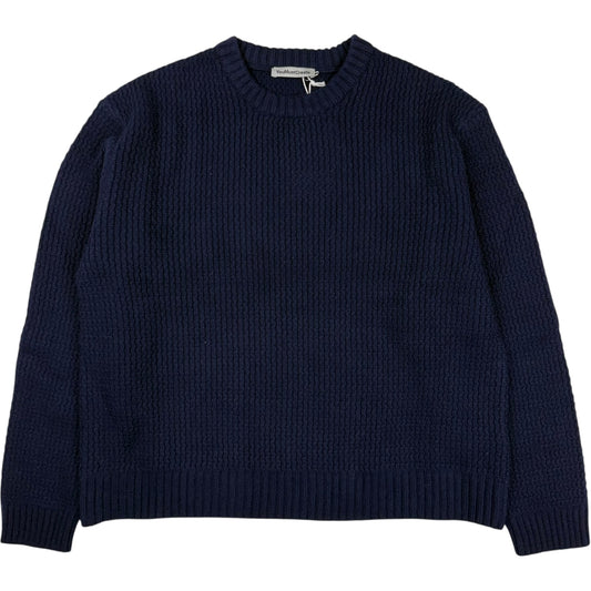 Flint Round Neck Sweater Wool Blend Navy