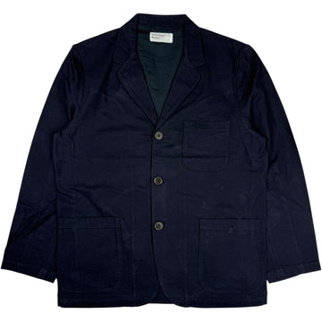 Three Button Jacket Brushed Moleskin Navy