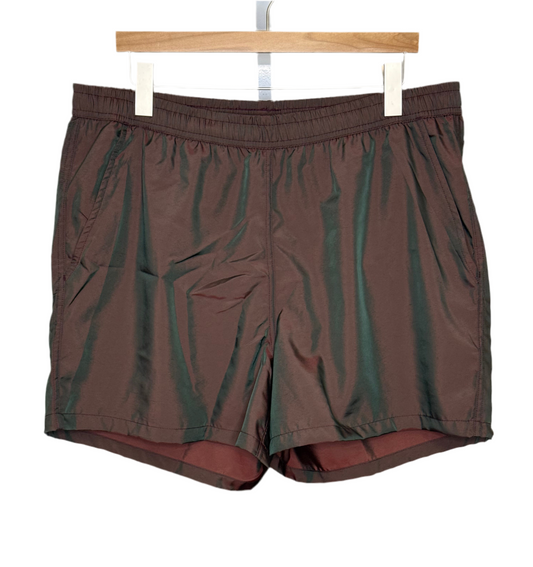 Iridescent Umber Modern Swim Trunk Brown