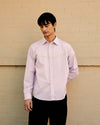 Crochet Vent Floater Shirt Maroon Stripe