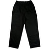 Back Satin Wide Baker Pants Black Cotton Linen