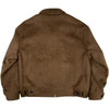Zip Front Jacket Wool Fur Brown