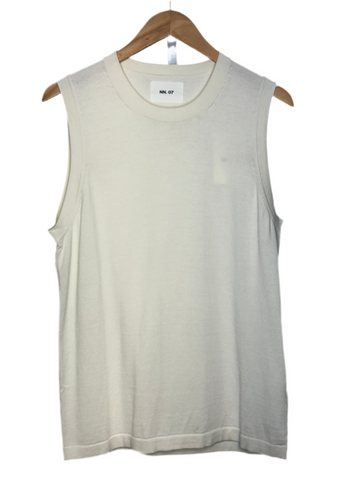 Harry Tank Ecru Cotton Silk