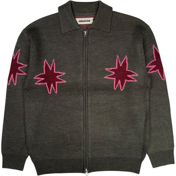 Kiki Zip Knit Long Sleeve Polo Graphite