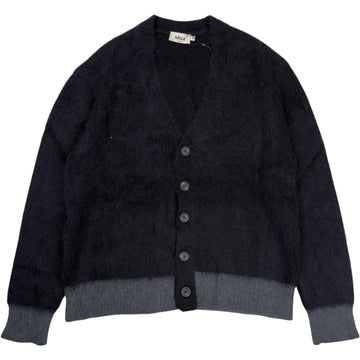 Alpaca Cardigan Navy Grey