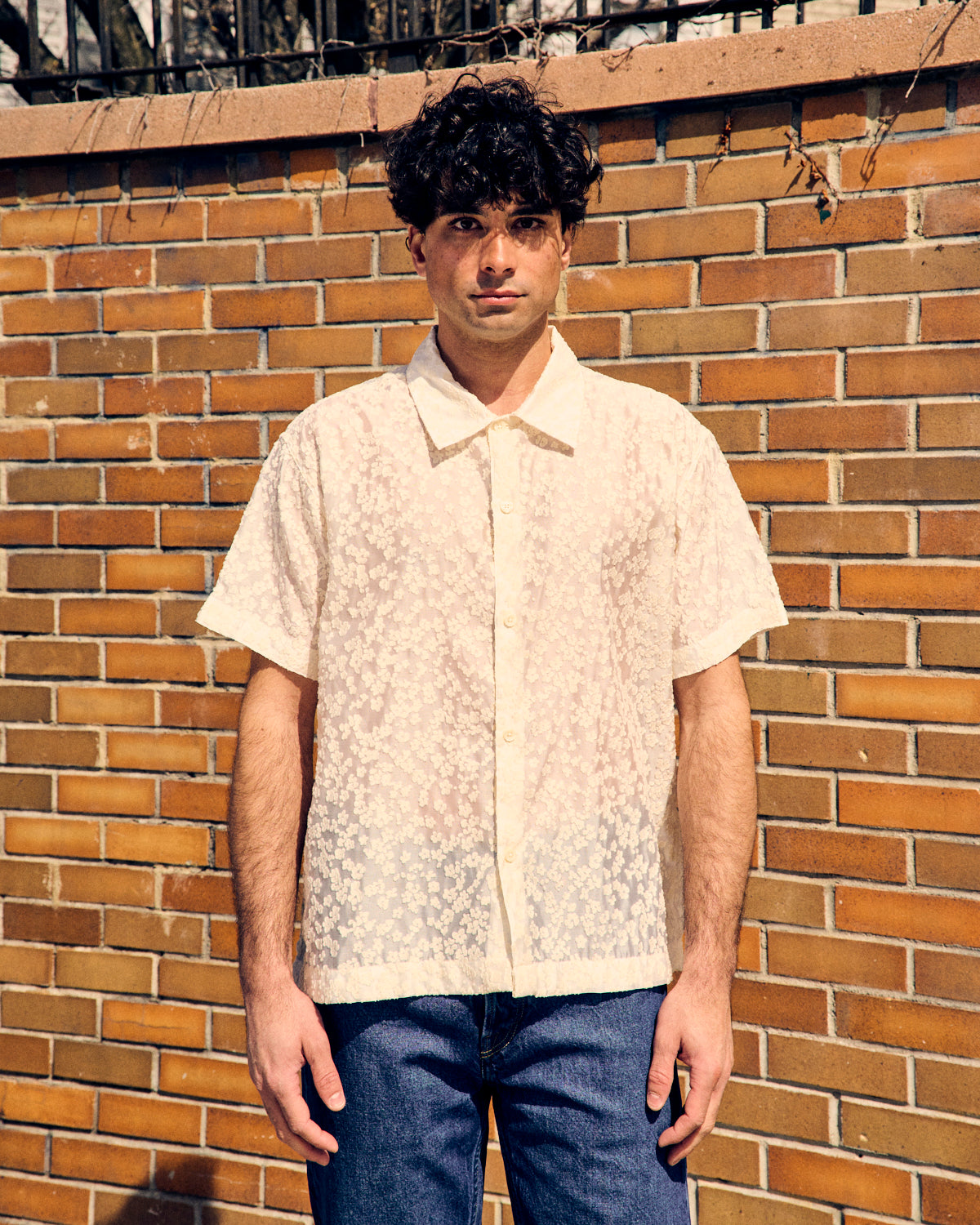 mfpen LUCEN SHIRT [BROWN] ニットポロ mfpen Lucen zip shirt - tan | Garmentory