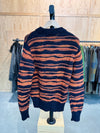 Cueva x Doppiaa FW24 Collaboration Round Neck Black Orange Stripe