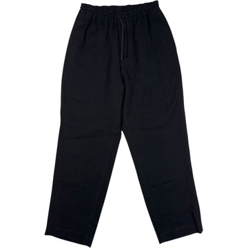 Twill Stretch Tapered Pants Black Polyester Blend